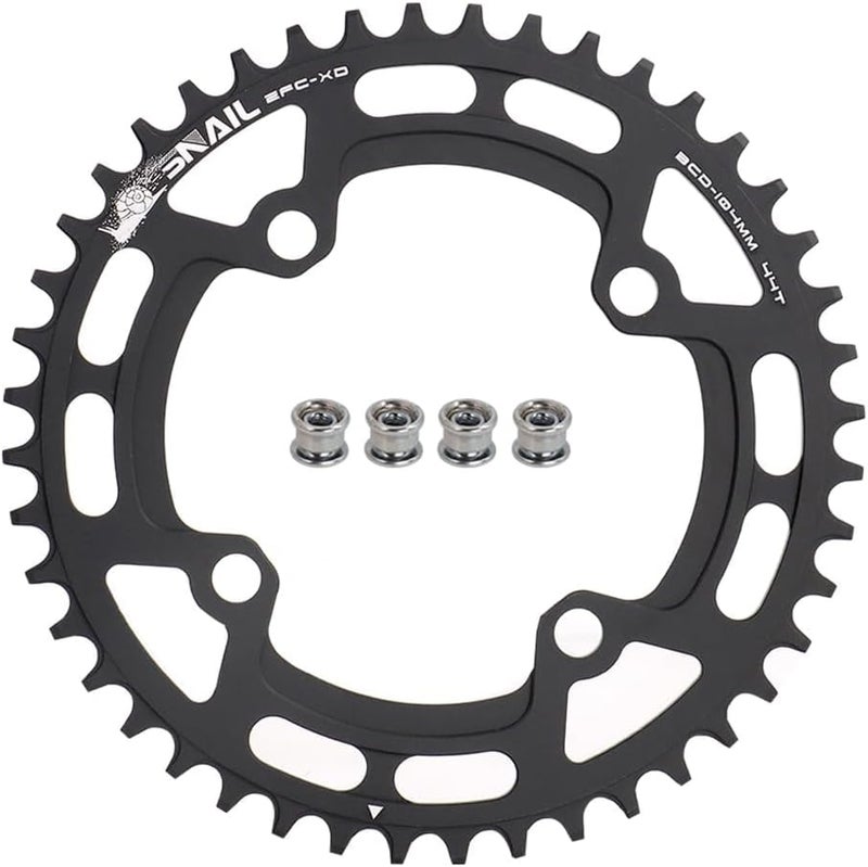 FOMTOR 104 BCD Chainring (30-52T) 7-12 Speed Compatible CNC 7075 Aluminum Narrow Wide Tooth Round Oval Chainrings for MTB/Road Bike Ebike Chainwheel Black/Red - Image 1